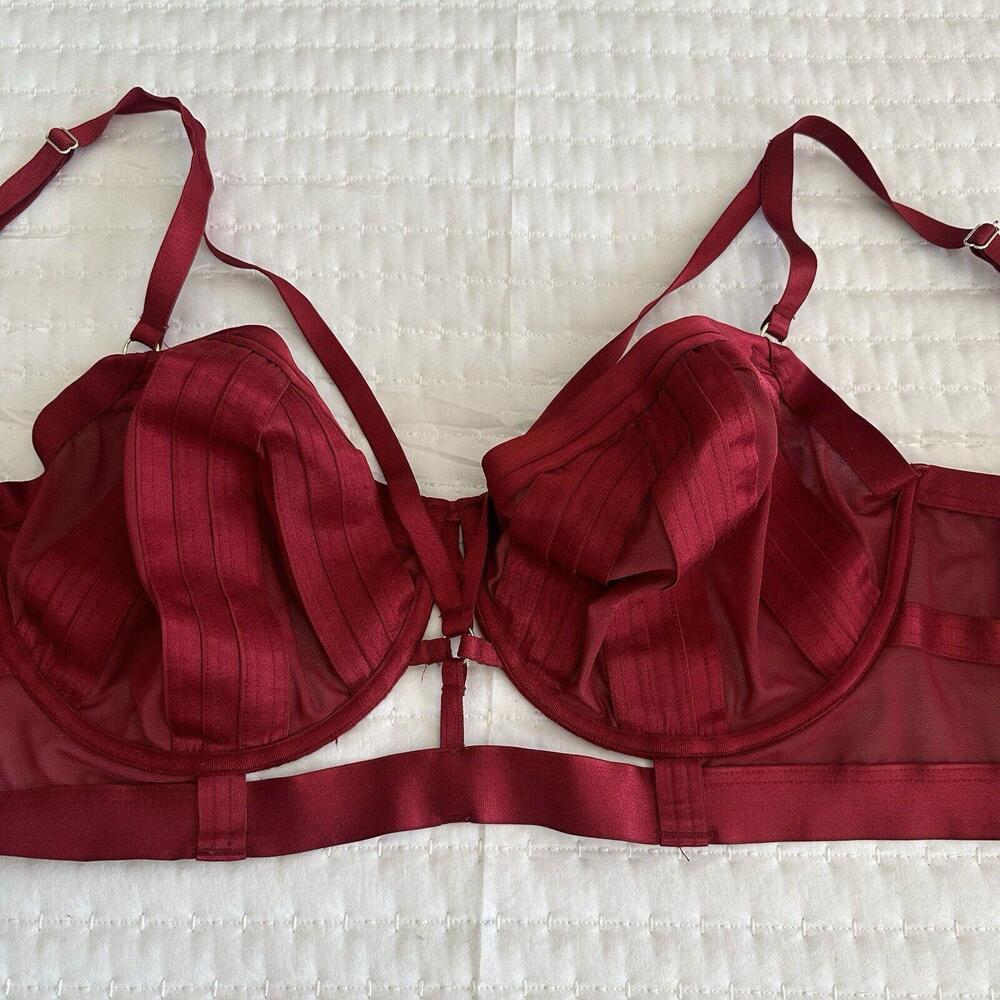 Torrid Curve Plus Size 4 Red Overt Strappy Mesh B… - image 4